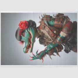 Papel De Seda Desligador de Na moda de Escala de Teal Vitoriano