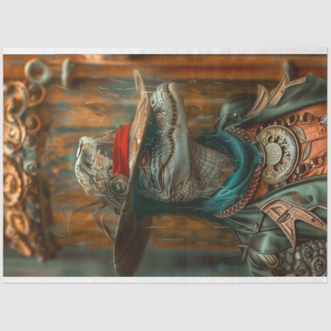 Papel De Seda Desligador do Xerife Steampunk (Frente )