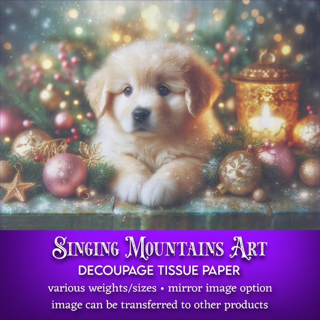 Papel De Seda Desligamento Adorável do Artesanato de Puppy de Na (Criador carregado)