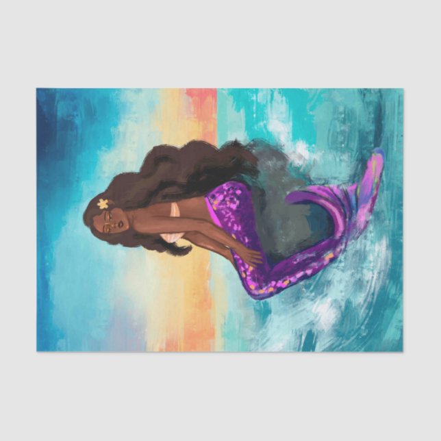 Papel De Seda Desligamento Antiquado de Sereia/Sereias (Frente )