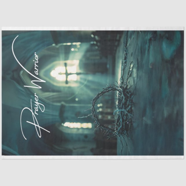 Papel De Seda Desligamento Cruzado do Guerreiro de Oração (Frente )