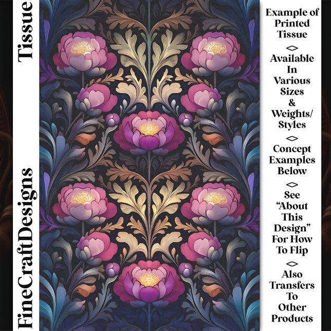 Papel De Seda Desligamento CT3 de Sangue de Pedônias Magenta e R (Criador carregado)