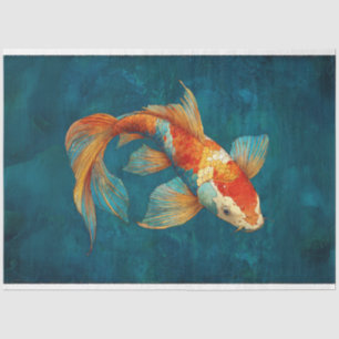Papel De Seda Desligamento da Ilustração de Peixe Koi Vibrante