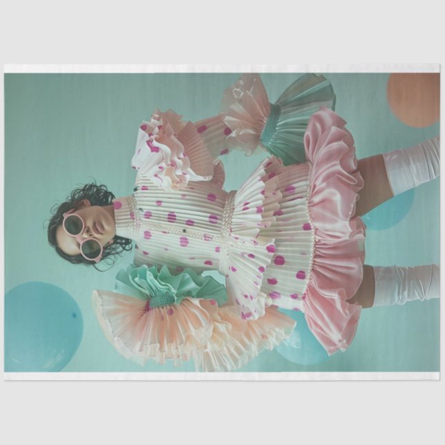 Papel De Seda Desligamento da Moda de Apresentação de Bolinhas (Frente )