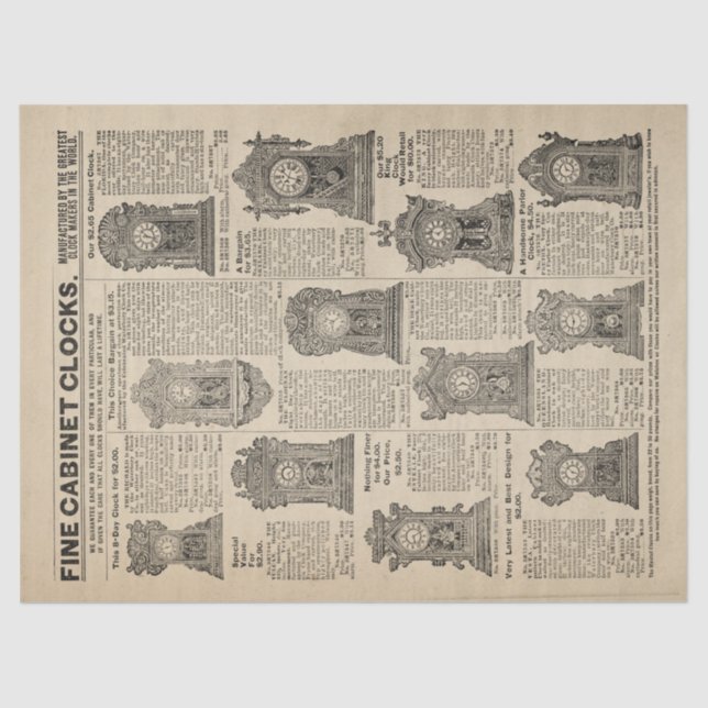 Papel De Seda Desligamento da Página de Catálogo de Relógios de  (Frente )