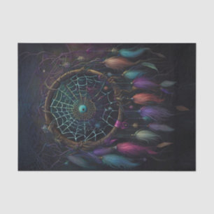 Papel De Seda Desligamento da Pena Brilhante do Dreamcatcher da