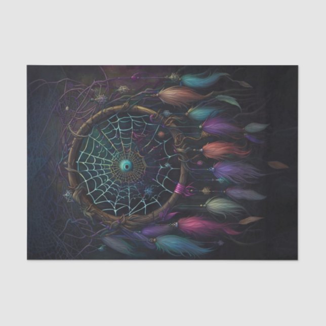 Papel De Seda Desligamento da Pena Brilhante do Dreamcatcher da  (Frente )