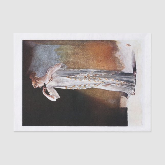 Papel De Seda Desligamento da Senhora Grega (Frente )