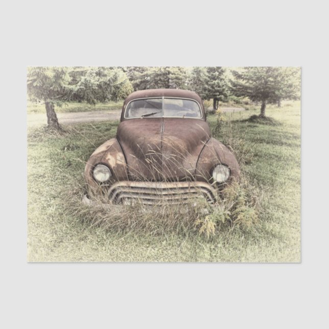 Papel De Seda Desligamento da Sepia Rústica Antiga e Antica Carr (Frente )