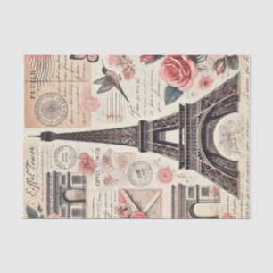 Papel De Seda Desligamento da Torre Eiffel do Chique francês Vin