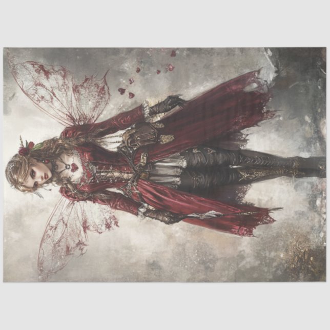 Papel De Seda Desligamento das Fadas Victorianas Intriciam Asas  (Frente )