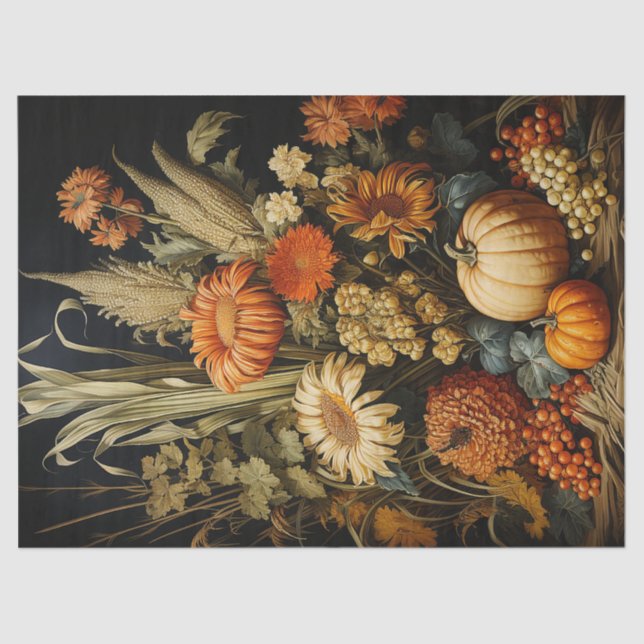 Papel De Seda Desligamento de Abas de outono de fazenda (Frente )