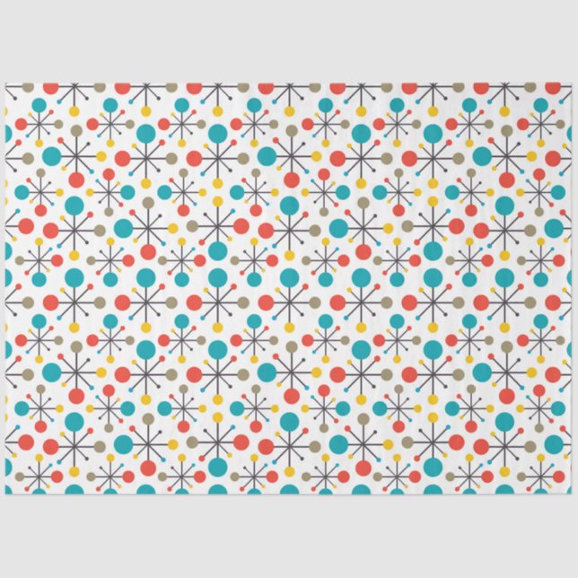 Papel De Seda Desligamento de Abstrato de Retro Moderno do Sécul (Frente )