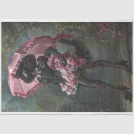 Papel De Seda Desligamento de Aposas Pretas Padrão Vitoriano