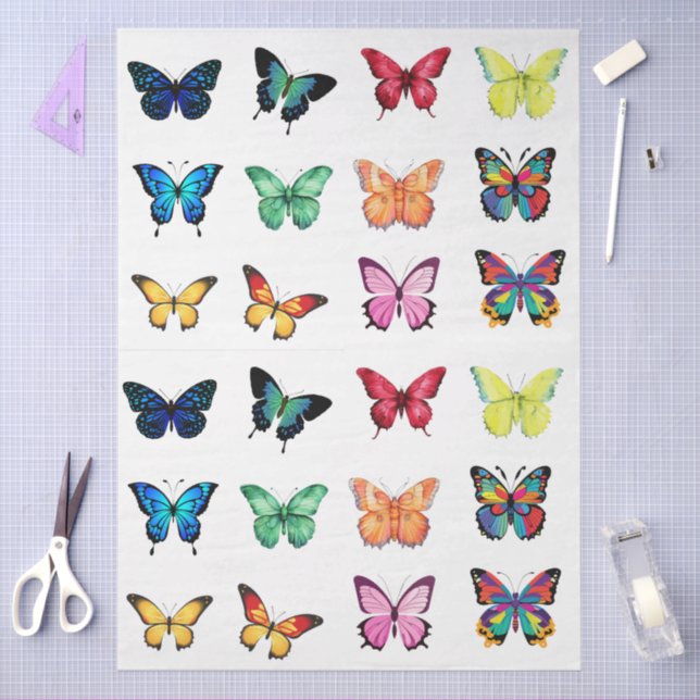 Papel De Seda Desligamento de Bordas de Grande Aquarela (Arte )