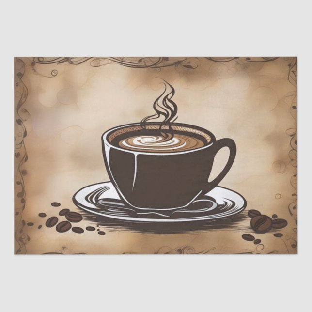 Papel De Seda Desligamento de Café Lateral / (Frente )