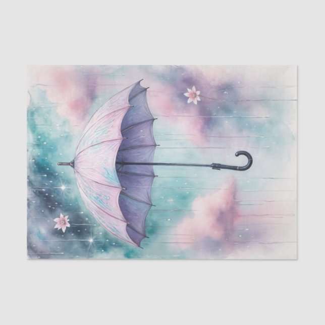 Papel De Seda Desligamento de Chás de abril Primavera Roxo (Frente )