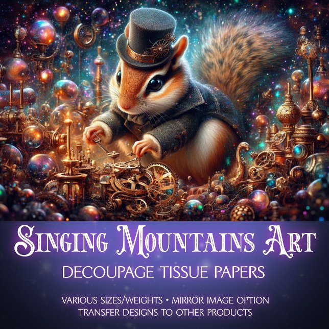 Papel De Seda Desligamento de Chipmunk de Arte Fantástica Whimsi (Criador carregado)