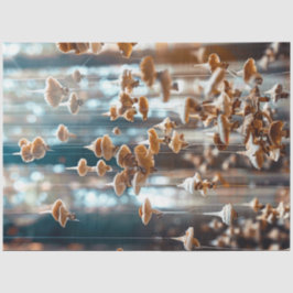 Papel De Seda Desligamento de Cogumelos Flutuantes Suspensos