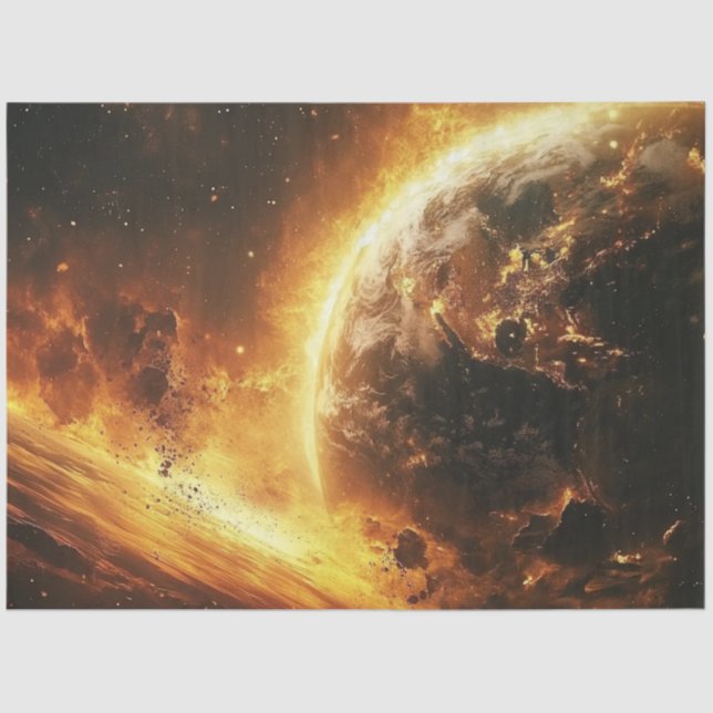 Papel De Seda Desligamento de Fiery Flames Chaotic Earth (Frente )