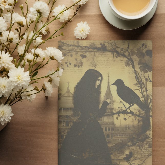 Papel De Seda Desligamento de Garota Gótica Vitoriana (Criador carregado)