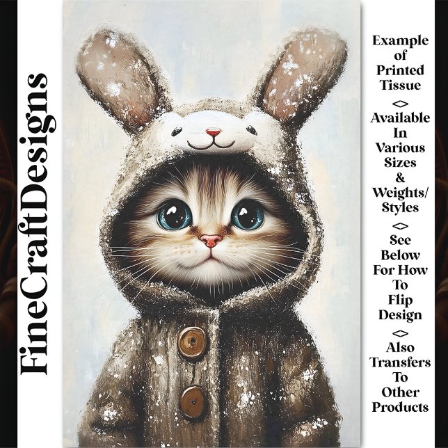 Papel De Seda Desligamento de Gato em Casaco de Coelho, BU5 Boni (Criador carregado)