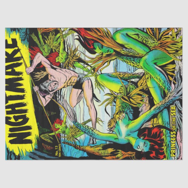 Papel De Seda Desligamento de Histórias em quadrinhos da Sea Mer (Frente )