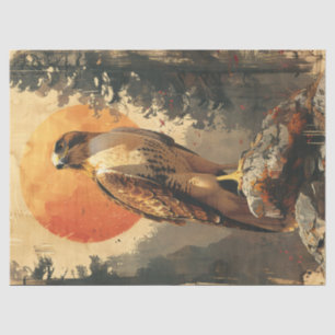 Papel De Seda Desligamento de Ilustração de Aquarela Hawk de For