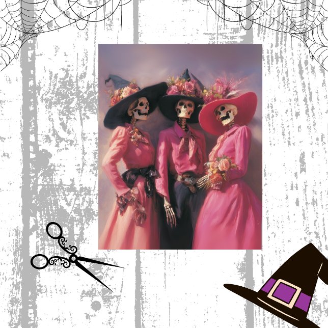 Papel De Seda Desligamento de Irmãs do Esqueleto em Sangue Rosa (Criador carregado)