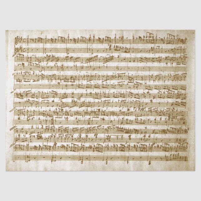 Papel De Seda Desligamento de Notas de Pontuação Manuscritas de  (Frente )