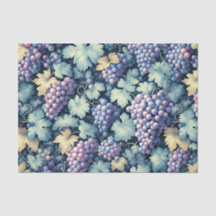 Papel De Seda Desligamento de Padrão de Uvas de Vintage