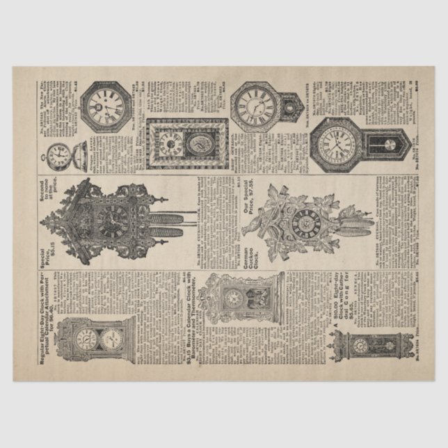 Papel De Seda Desligamento de Página de Catálogo de Relógios de  (Frente )
