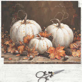 Papel De Seda Desligamento de Pintura de Óleo de Pumpkins Branco