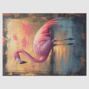 Papel De Seda Desligamento de Pintura do Sunset Ouro Flamingo