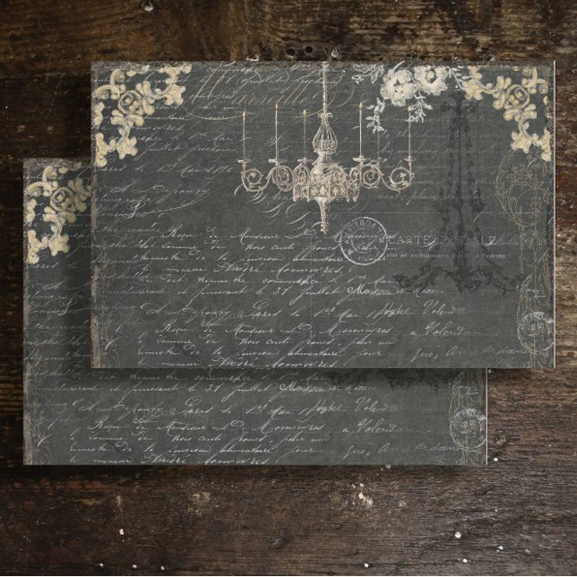 Papel De Seda Desligamento de Script de Ephemera Preto em Paris  (Criador carregado)