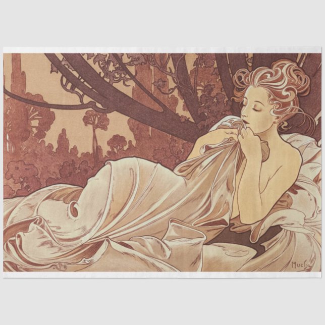 Papel De Seda Desligamento de Trabalho de arte de Mulher Alphons (Frente )