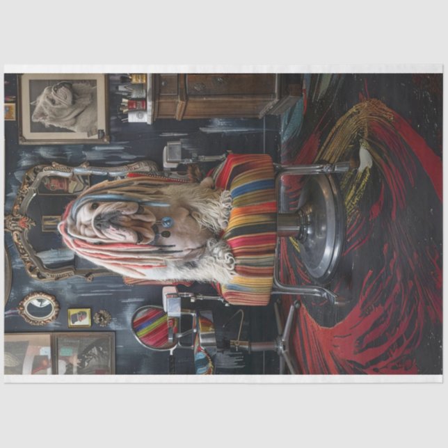 Papel De Seda Desligamento de Travas Vibrantes de Bulldog (Frente )