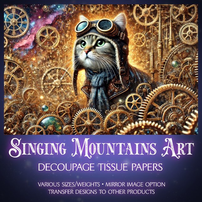 Papel De Seda Desligamento de Viagem Cósmica de Gato-Vapor (Criador carregado)