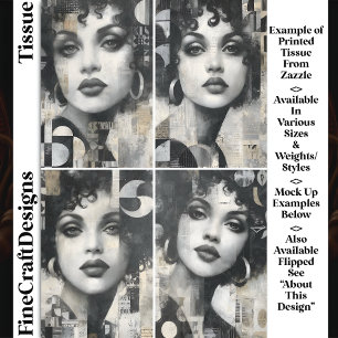 Papel De Seda Desligamento DM4L de retratos modernos de textura 