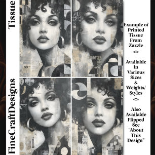 Papel De Seda Desligamento DM4R de retratos modernos de textura 