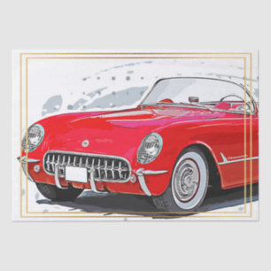 Papel De Seda Desligamento do Carro Clássico Antigo