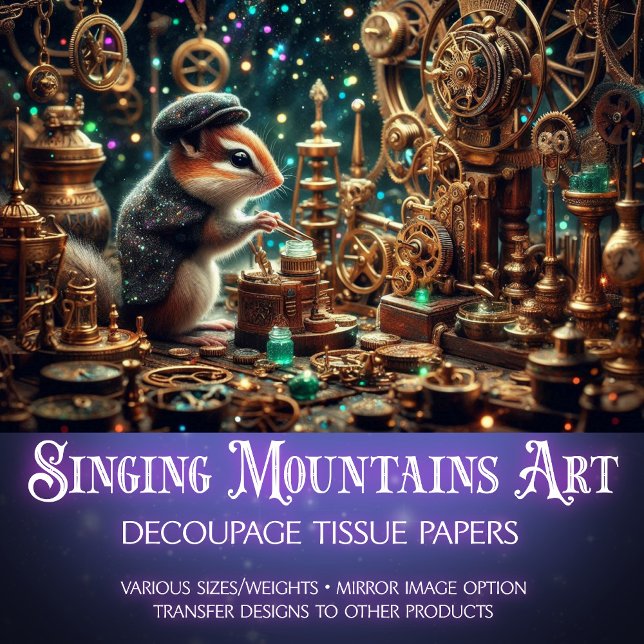 Papel De Seda Desligamento do Chipmunk Vitoriano Steampunk Whims (Criador carregado)