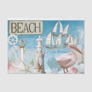 Papel De Seda Desligamento do Farol do Fraldo Romance Sailboat