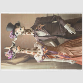 Papel De Seda Desligamento do Giraffe Bride Groom