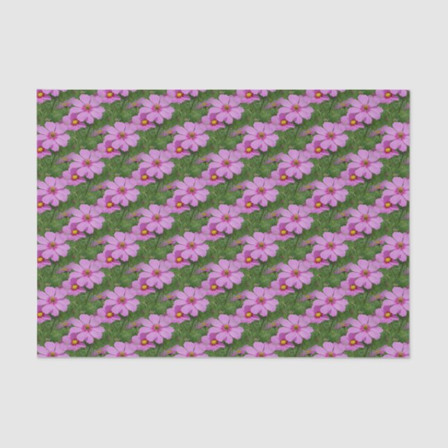 Papel De Seda Desligamento do Padrão Natural das Flores do Cosmo (Frente )