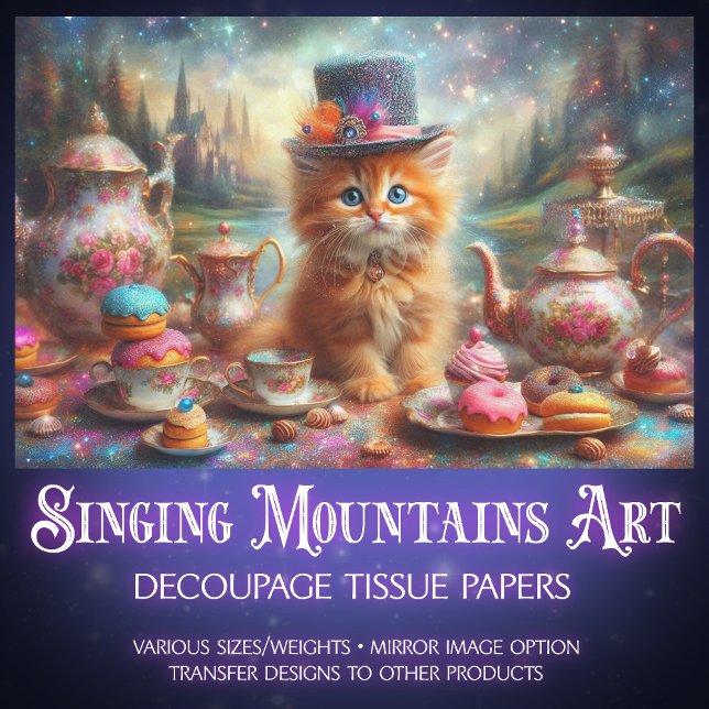 Papel De Seda Desligamento do Partido do Chá Vitoriano de Kitten (Criador carregado)