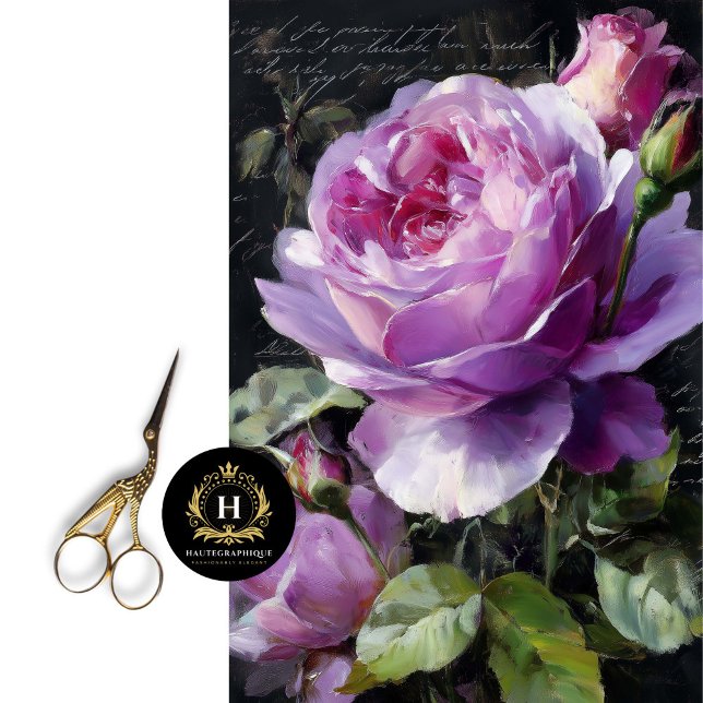 Papel De Seda Desligamento do ventilador do Rosa de lavanda (Line Bookshelves with Lush Floral Charm.)