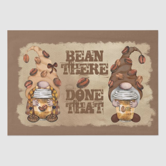 Papel De Seda Desligamento dos Gnomos do Café Bean Latte (Frente )