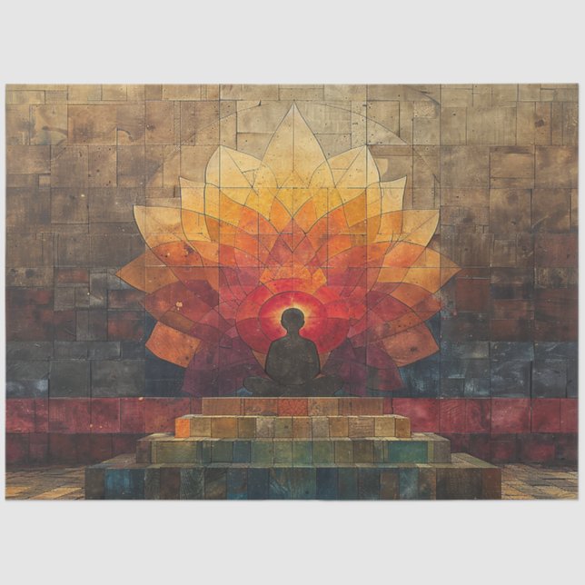 Papel De Seda Desligamento Espiritual de Mandala (Frente )