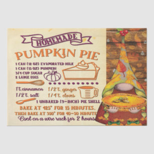 Papel De Seda Desligamento Fresco do Pie Gnomo Pumpkin